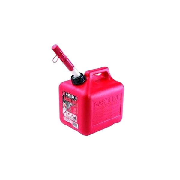 Midwest Can Company® - 2 gal Red Plastic Gas Can with Automatic Shut-Off Spout