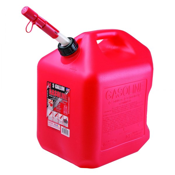Midwest Can Company® - 5 gal Red Plastic Gas Can with Automatic Shut-Off Spout
