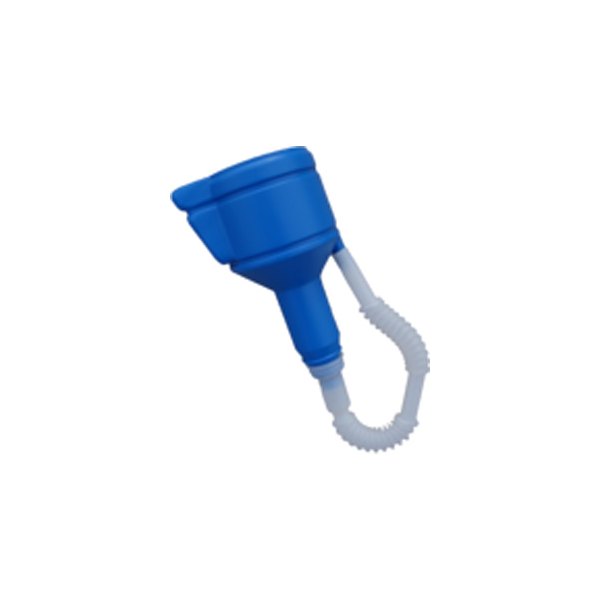 Midwest Can Company® - Blue Polyethylene High-Density Funnel with Flexible Spout