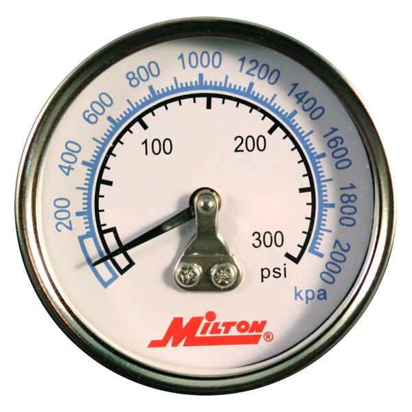 Milton® - 0-300 psi 1/4" (M) NPT High Pressure Center Back Mount Gauge