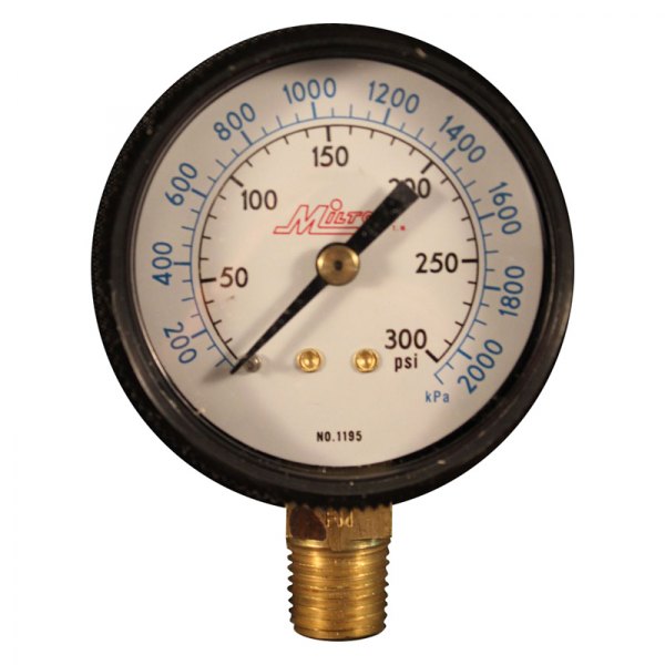 Milton® - 0-300 psi 1/4" High Pressure Bottom Mount Gauge