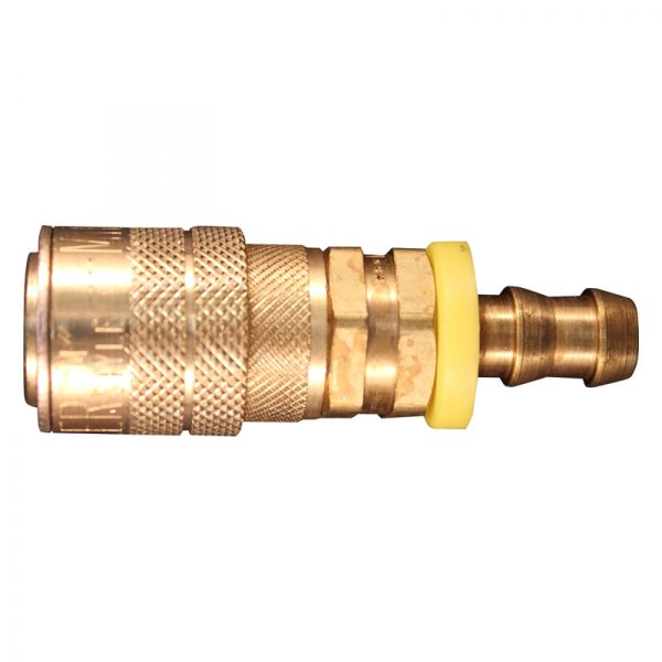 Milton® - M-Style 1/4" x 3/8" Hose Barb Brass Push On and Lock Hose Barb to Quick Coupler Body