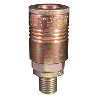 Milton® - P-Style 1/4" (M) NPT x 3/8" 68 CFM Steel Quick Coupler Body, 5 Pieces