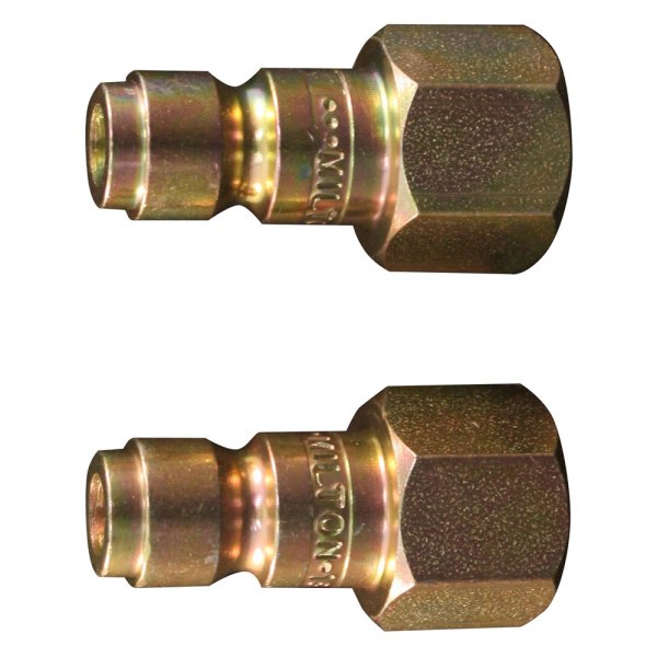 Milton® - L-Style 3/8" (F) NPT x 3/8" 68 CFM Steel Quick Coupler Plug, 10 Pieces