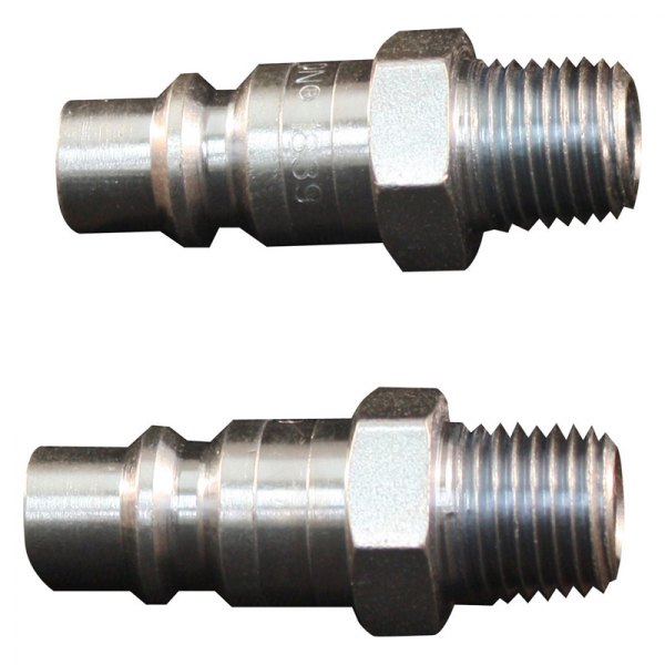 Milton® - H-Style 1/4" (M) NPT x 3/8" 67 CFM Steel Quick Coupler Plug in Retail Pack Package
