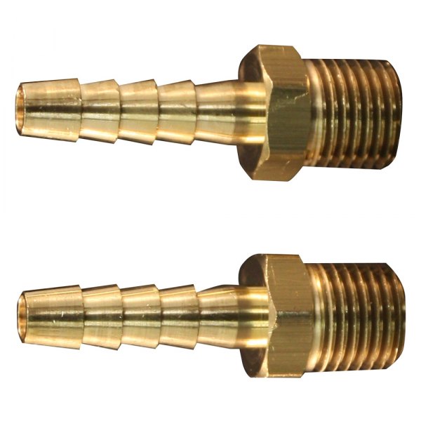 Milton® - 1/4" (M) NPT x 1/8" OD Brass Barbed Hose Fitting, 5 Pieces