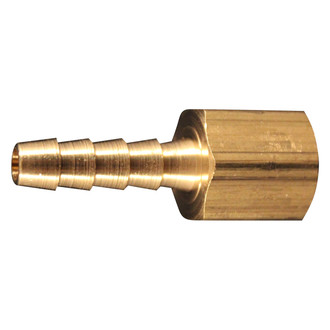 Milton® - 1/4" (F) NPT x 3/8" OD Brass Straight Barbed Hose Fitting