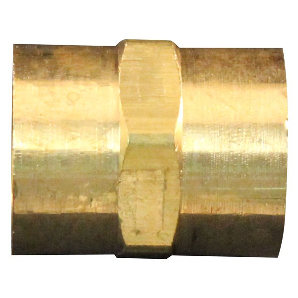Milton® - 3/8" (F) NPT x 3/8" (F) NPT Brass Straight Hex Coupling Connector, 10 Pieces 