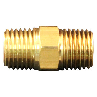 Milton® - 1/2" (M) NPT x 1/2" (M) NPT Brass Hex Nipple, 5 Pieces