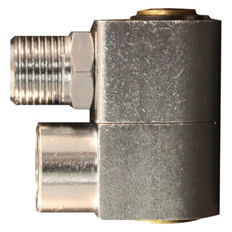 Milton® - 1/4" (F) NPT x 3/8" (M) NPT Steel 360° Swivel Hose Fitting Connector