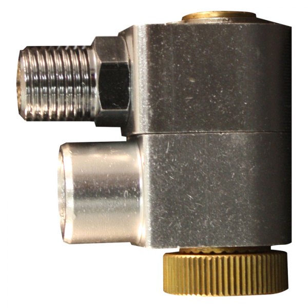 Milton® - 1/4" (F) NPT x 1/4" (M) NPT Steel 360° Swivel Hose Fitting Connector with Flow Control