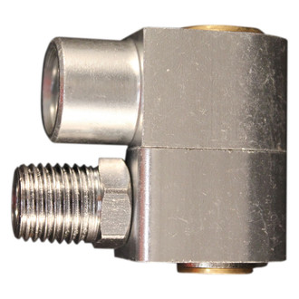 Milton® - 1/4" (F) NPT x 1/4" (M) NPT Aluminum 360° Swivel Hose Fitting Connector