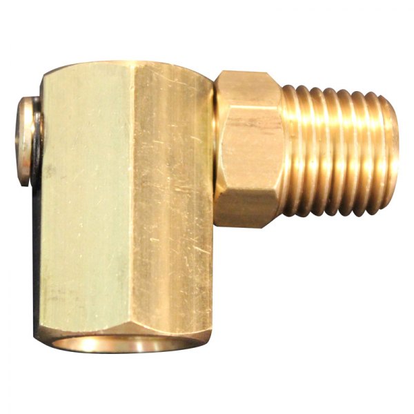 Milton® - 1/4" (F) NPT x 1/4" (M) NPT Brass 90° Elbow Connector, 10 Pieces