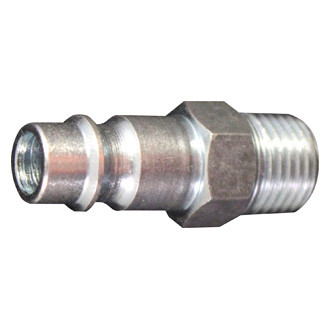 Milton® - L-Style 1/4" (M) NPT x 1/4" 74 CFM Steel High Flow Quick Coupler Plug, 10 Pieces