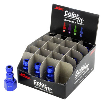 Milton® 784TC-20 - ColorFit™ T-Style 1/4" (F) NPT Quick Coupler Plug, 20 Pieces