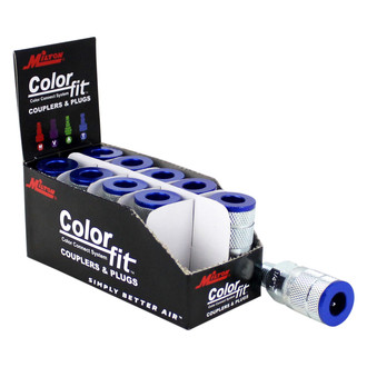 Milton® 786TC - ColorFit™ T-Style 1/4" (M) NPT x 1/4" Quick Coupler Body, 10 Pieces
