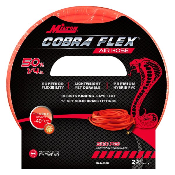 Milton® - Cobra Flex™ 1/2" x 50' Rubber Air Hose