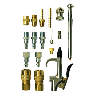 Milton® - 16-Piece Straight Handle Lever Action Blow Gun Kit with Air Compressor Accessory