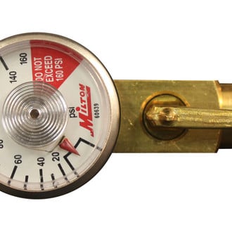 Milton® - 1/4" (M) NPT x 1/4" (F) NPT 150 psi Flow Control Valve with Dial Gauge