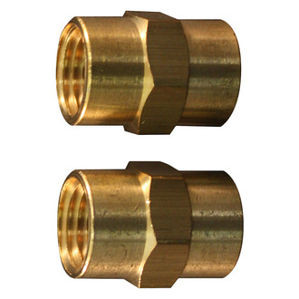 Milton® S-643 - 1/4" (F) NPT x 1/4" (F) NPT Brass Straight Hex Coupling Connector