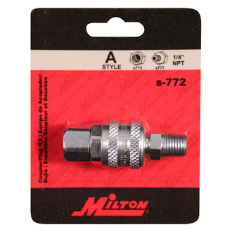 Milton® - 1/4" A-Style 34 CFM Quick Coupler Body/Plug Kit