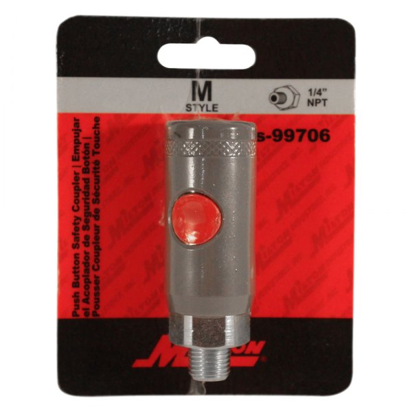 Milton® - M-Style 1/4" (M) NPT Safety Quick Coupler Body