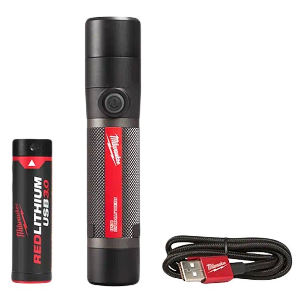 Milwaukee® - Black USB Rechargeable Flashlight