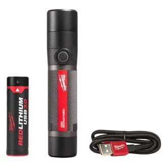 Milwaukee® - Black USB Rechargeable LED Flashlight