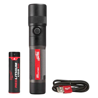 Milwaukee® - 1100 lm Black USB Rechargeable LED Flashlight