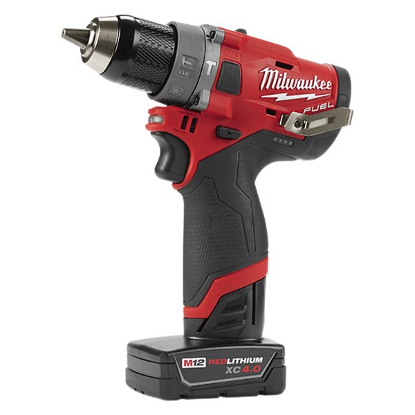 Milwaukee® - M12 Fuel™ Cordless 12 V Li-ion 4.0 Ah Variable Speed Mid-Handle Hammer Drill/Driver Kit