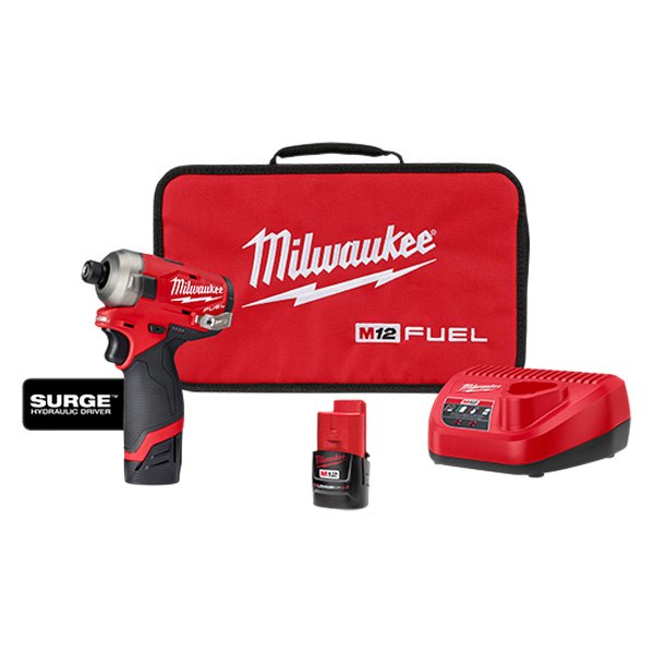Milwaukee® - M12 Fuel™ Surge™ Cordless 12 V Li-ion 2.0 Ah Mid-Handle Screwdriver Kit