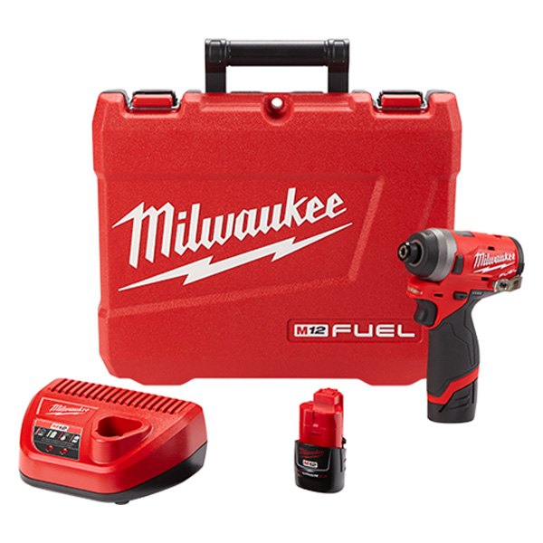 Milwaukee® - M12 Fuel™ Cordless 18 V Li-ion 2.0 Ah Brushless Mid-Handle Screwdriver Kit with Carrying Case