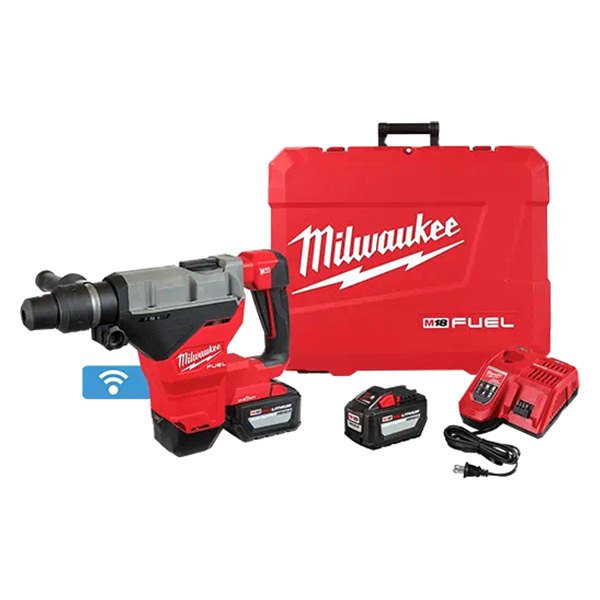 Milwaukee® - M18 Fuel™ SDS-Max Chuck Cordless 18 V Li-ion 12.0 Ah Brushless D-Handle Rotary Hammer Kit with ONE-KEY™ Wi-Fi Module
