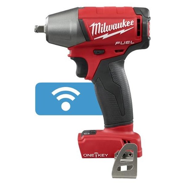 Milwaukee® - M18 Fuel™ 3/8" Drive Hog Ring Anvil 18 V Cordless Impact Wrench Bare Tool with ONE-KEY™ Wi Fi Module