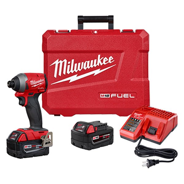 Milwaukee® - M18 Fuel™ Cordless 18 V Li-ion 5.0 Ah Brushless Mid-Handle Screwdriver Kit