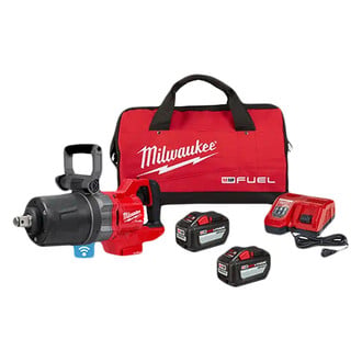 Milwaukee® - M18 Fuel™ 1" Drive Hog Ring Anvil 18 V Cordless 12.0 Ah Li-ion Impact Wrench Kit with ONE-KEY™ Wi Fi Module