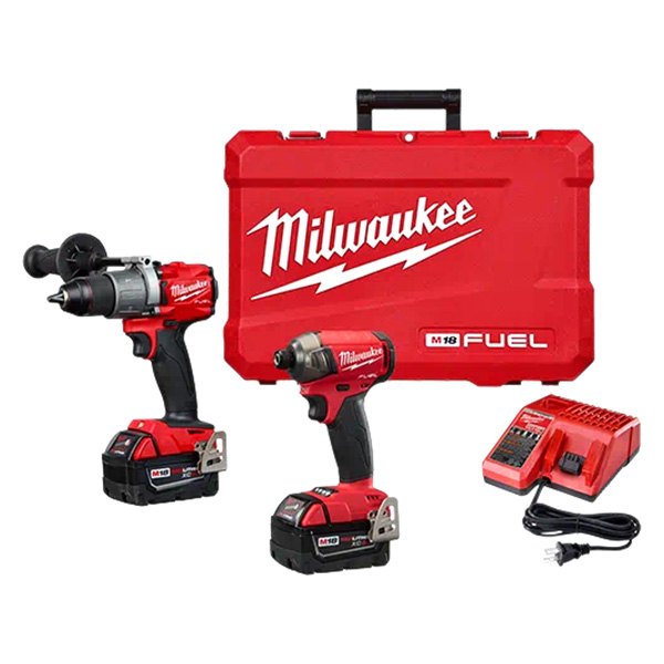 Milwaukee® - M12 Fuel™ 18 V Cordless 5.0 Ah Li-ion 2-Tool Combo Kit (Hammer Drill, Hex Impact Driver)