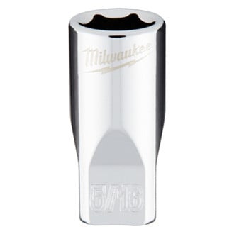 Milwaukee® - 1/4" Drive 6-Point SAE Standard Socket with FOUR FLAT™ Sides
