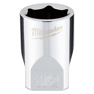 Milwaukee® - 1/4" Drive 1/2" 6-Point SAE Standard Socket with FOUR FLAT™ Sides