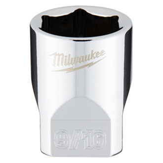 Milwaukee® - 1/4" Drive 9/16" 6-Point SAE Standard Socket with FOUR FLAT™ Sides