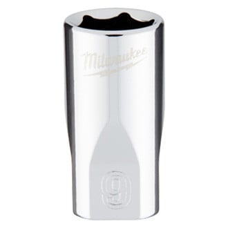 Milwaukee® 45-34-9035 - 1/4" Drive 9 mm 6-Point Metric Standard Socket with FOUR FLAT™ Sides