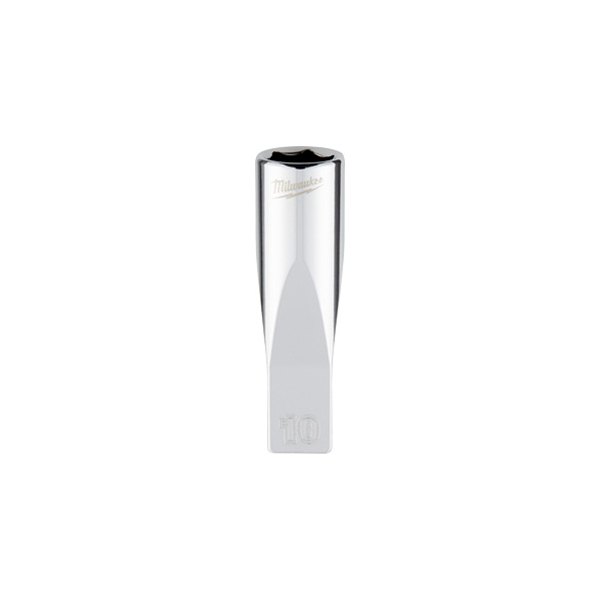 Milwaukee® - 1/4" Drive 10 mm 6-Point Metric Deep Socket with FOUR FLAT™ Sides