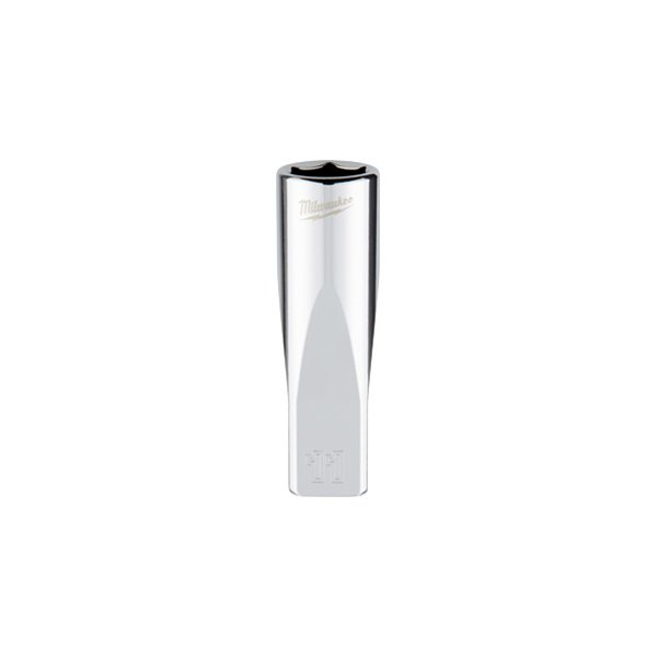 Milwaukee® - 1/4" Drive 11 mm 6-Point Metric Deep Socket with FOUR FLAT™ Sides