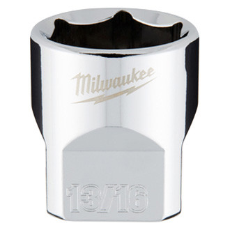 Milwaukee® - 3/8" Drive 13/16" 6-Point SAE Standard Socket with FOUR FLAT™ Sides