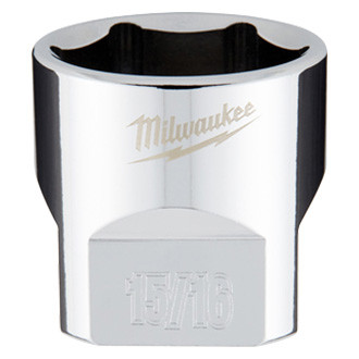 Milwaukee® - 3/8" Drive 15/16" 6-Point SAE Standard Socket with FOUR FLAT™ Sides