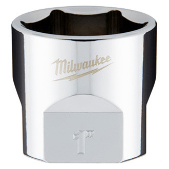Milwaukee® - 3/8" Drive 1" 6-Point SAE Standard Socket with FOUR FLAT™ Sides