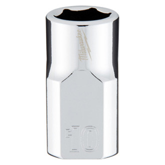 Milwaukee® - 3/8" Drive 6-Point Metric Standard Socket with FOUR FLAT™ Sides