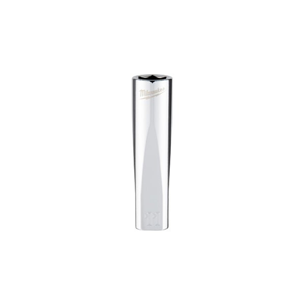 Milwaukee® - 3/8" Drive 11 mm 6-Point Metric Deep Socket with FOUR FLAT™ Sides