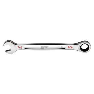 Milwaukee® - MAXBITE™ 11/16" 12-Point Straight Head Ratcheting Combination Wrench