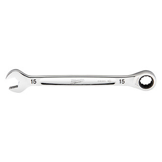 Milwaukee® - MAXBITE™ 14 mm 12-Point Straight Head Ratcheting Combination Wrench